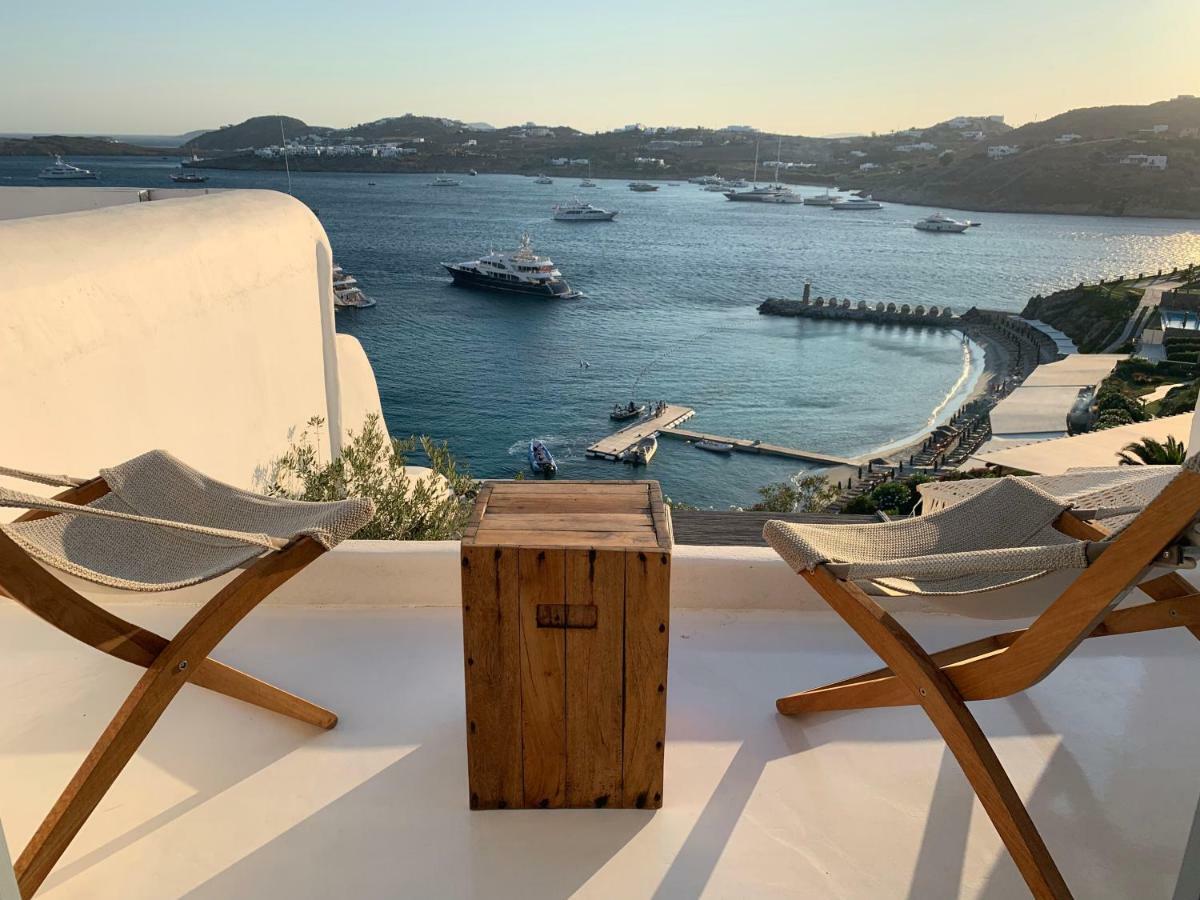 Beachfront Mykonos Guest House Ornos  Rum bild